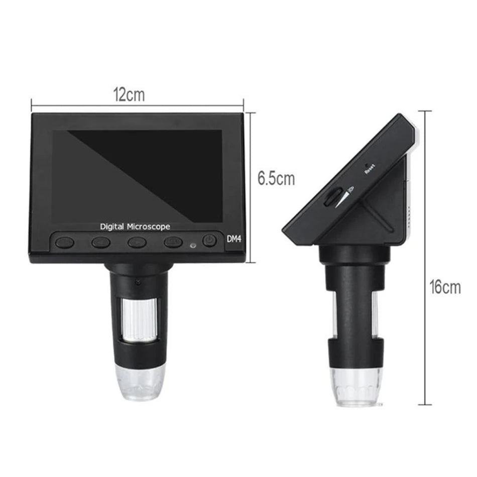 Elikliv EDM43 1000x 4.3" Digital Microscope 1080P Microscopio Digital Para Electronica 1800mAh For Coin PC Laptop Soldering Tool