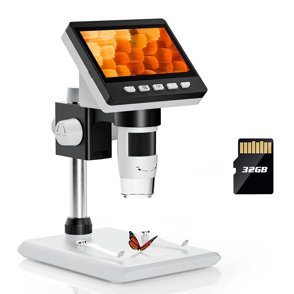 Elikliv EDM43 1000x 4.3" Digital Microscope 1080P Microscopio Digital Para Electronica 1800mAh For Coin PC Laptop Soldering Tool